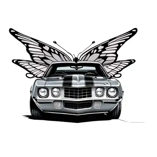 Basic Small 1969 Camaro With Butterfly Wings Looking