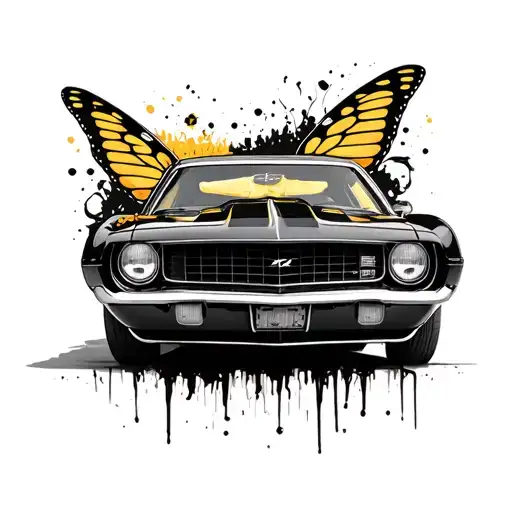 Small 1969 Camaro With Butter Fly