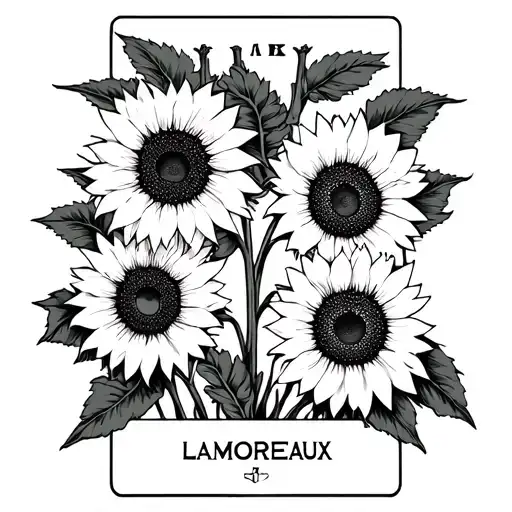 Lamoreaux Tarot Card With Sunflowers