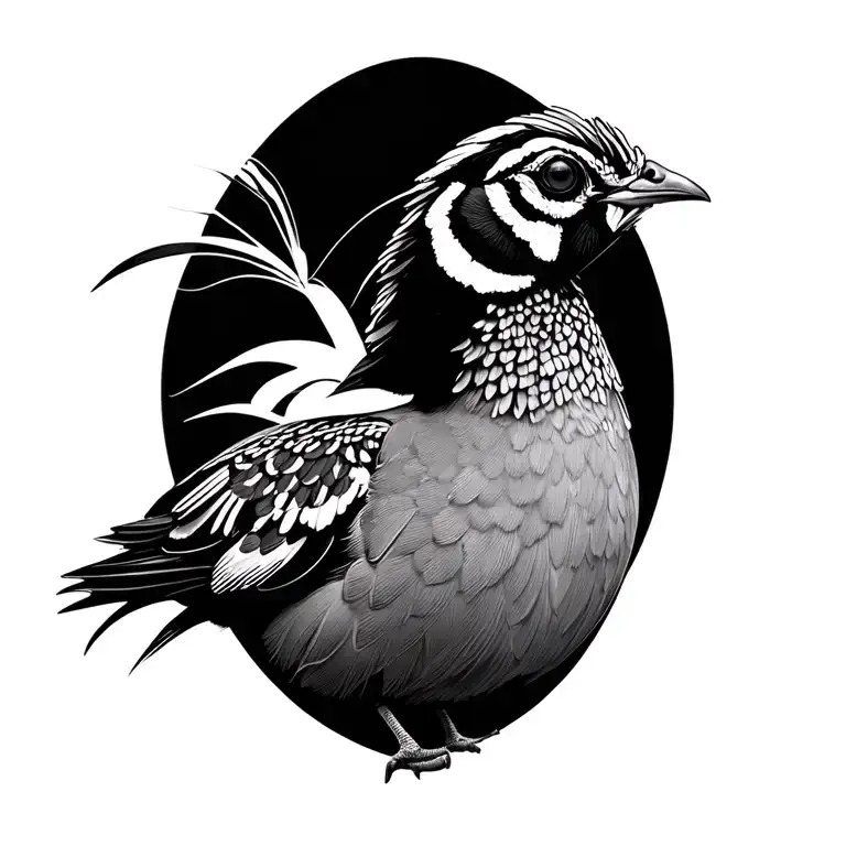 Pheasant Realistic Black And Grey