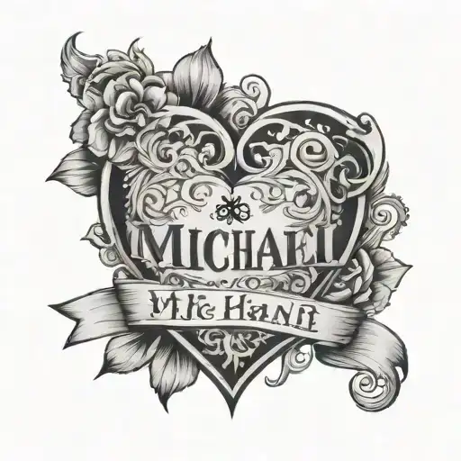 The Name Michael With A Heart At The End