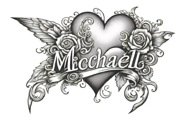 The Name Michael With A Heart At The End