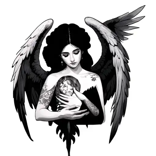 Zenaya With Angel Holding