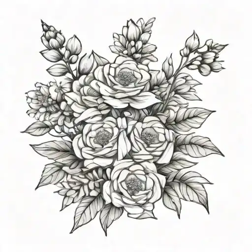 September And June Birth Flower Bouquet