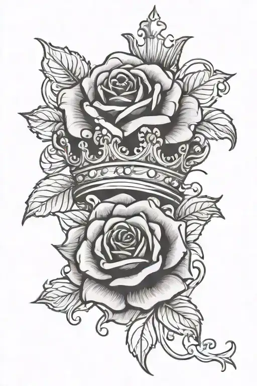 Roses Red With A Kings Crown