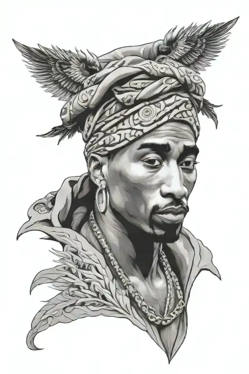 Ambition Over Adversity With A Picutre Of Tupac Shakur
