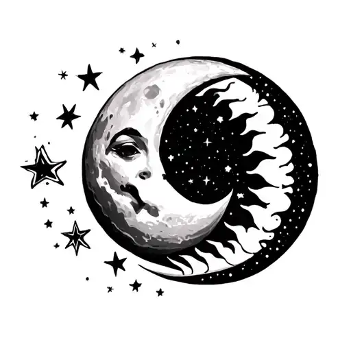 Moon And Sun Moon Stars