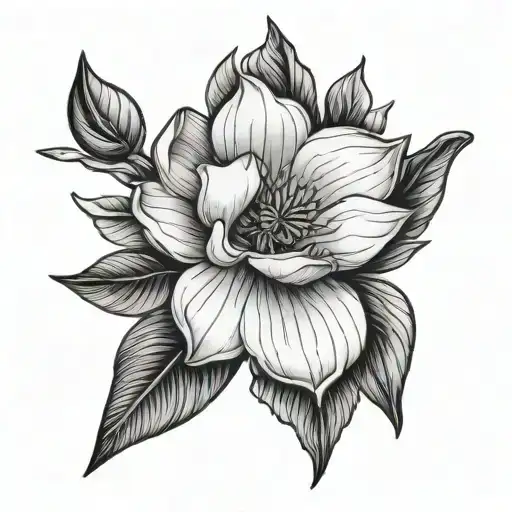 Fineline Magnolia Flower With A Kunai Knife
