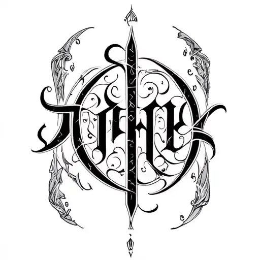 Word Ambigram Tattoo With Tara Rome Themes