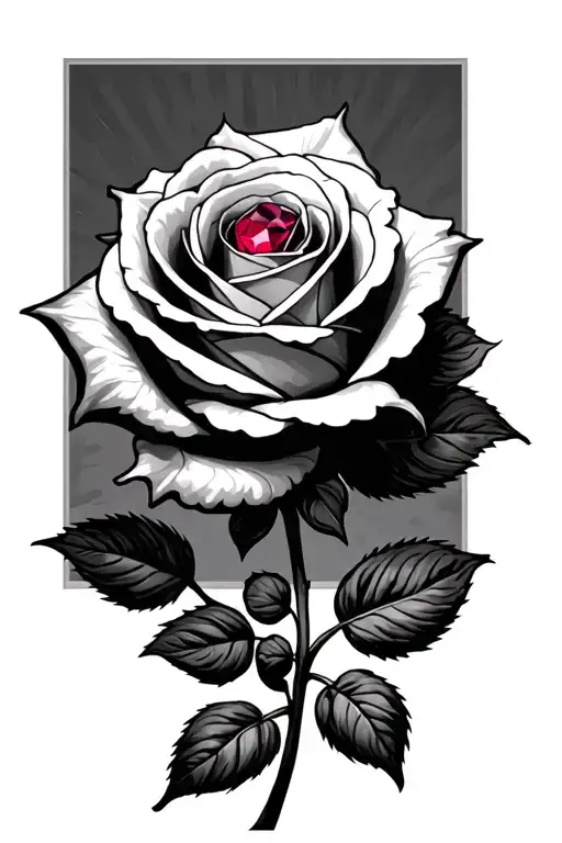 Rose With A Ruby In It