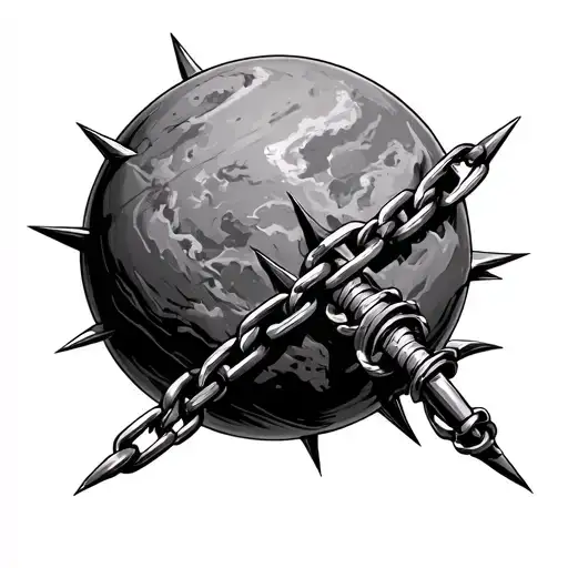 Flail Planet Spiked Chain Going To Handle