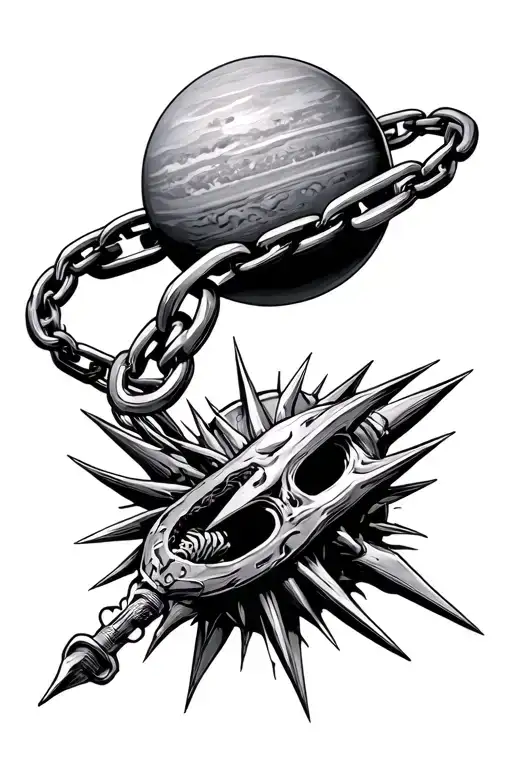 Flail Planet Spiked Chain Going To Handle