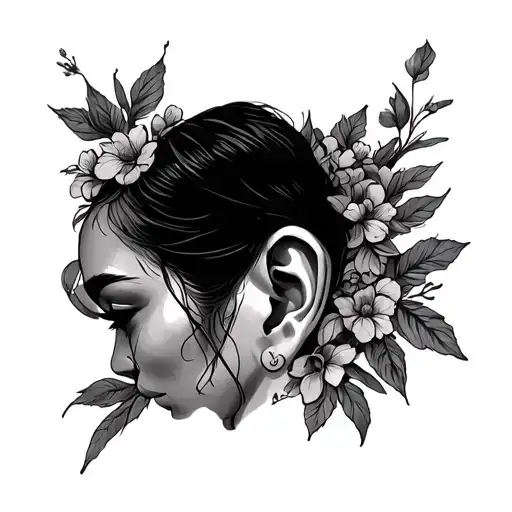 Behind The Ear Word Tatoo