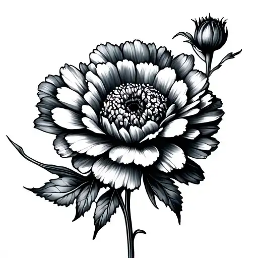 Carnation And Aster