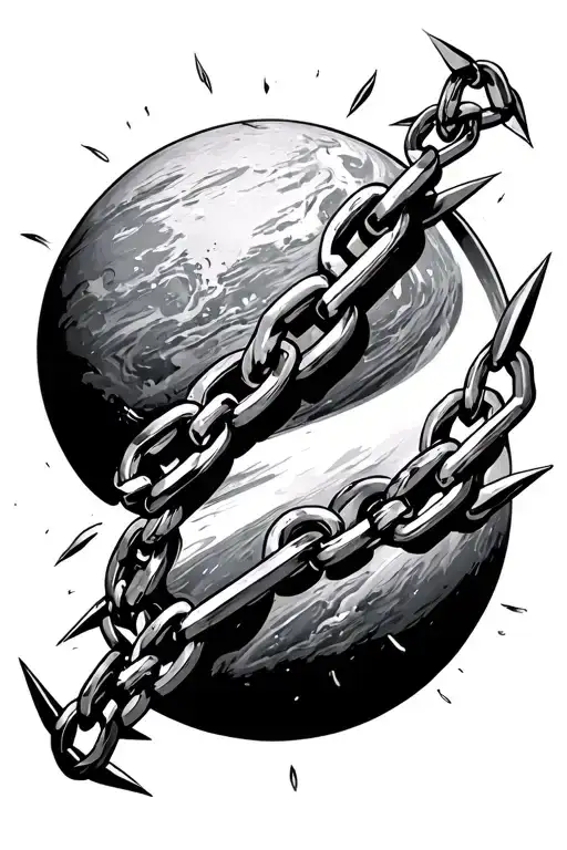 Flail Planet Spiked Chain Going To Handle