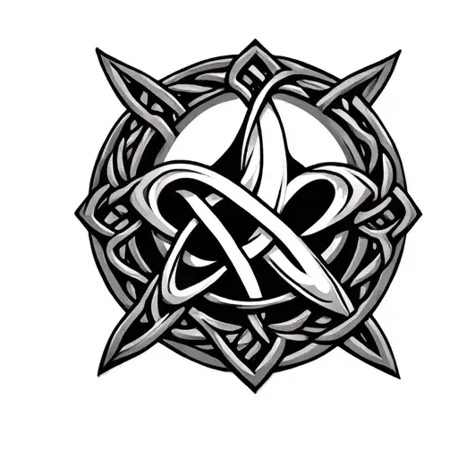 Celtic Knot Work Design Heavy Black