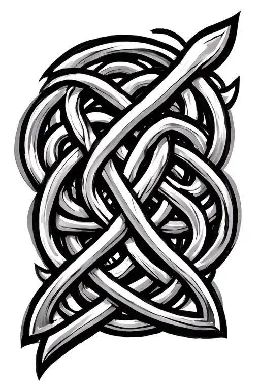 Celtic Knot Work Design Heavy Black