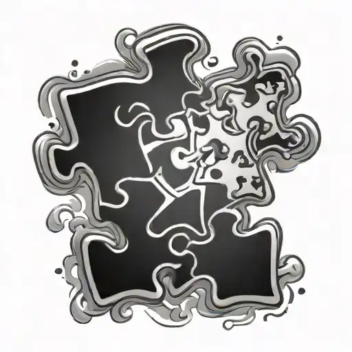 Autism Puzzle Piece Incorporating Elements