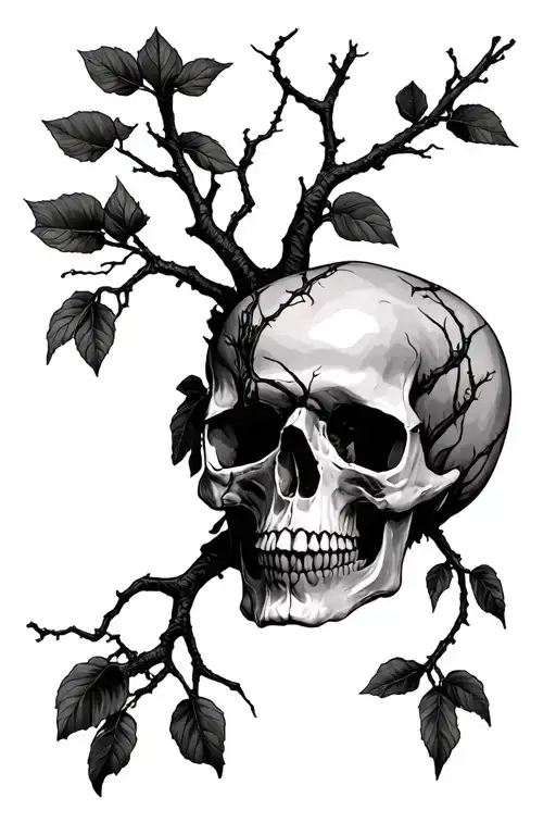 Memento Mori With Tree Veins