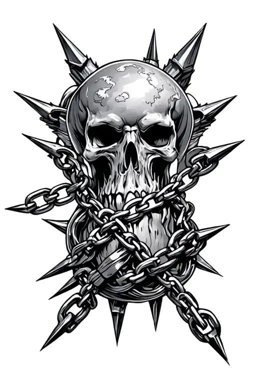 Flail Planet Spiked Chain Going To Handle