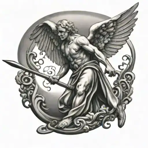 Angelic Figure Playong Golf