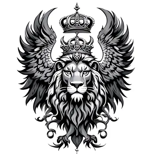 Rajput Phoenix Lion Crown Prince Logo