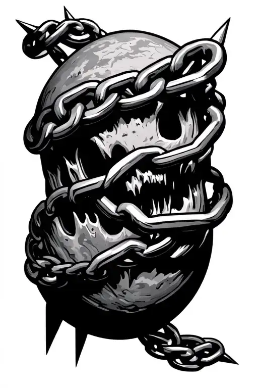 Flail Planet Spiked Chain Going To Handle