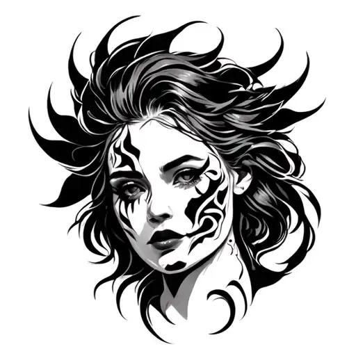 Face Tattoo Design
