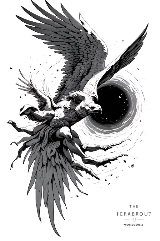 Icarus Flying Into Black Hole