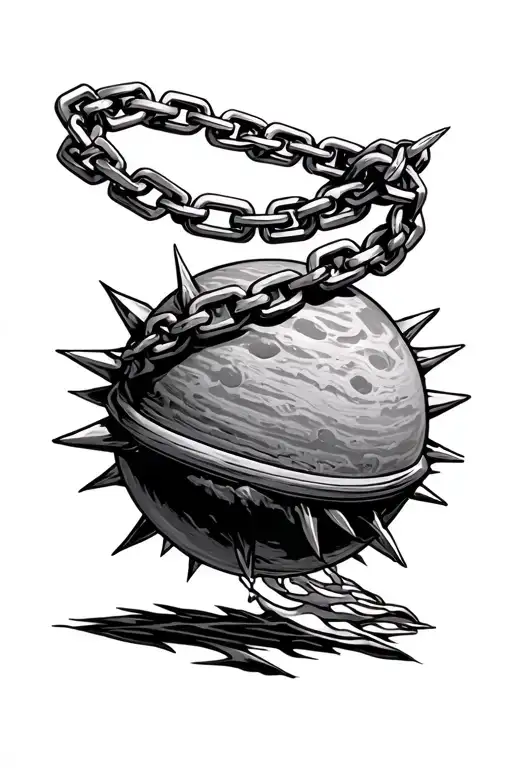 Flail Planet Spiked Chain Going To Handle