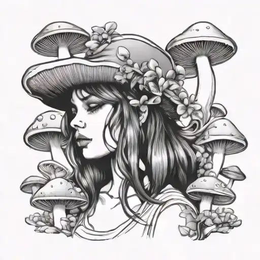 Girl With Mushrooms