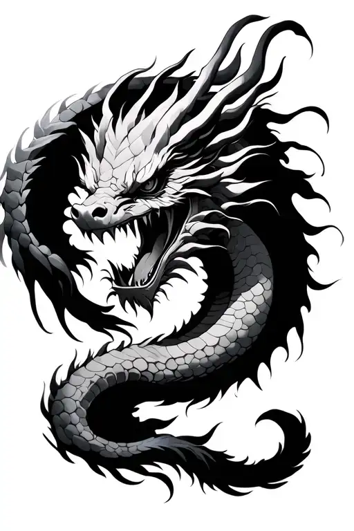 Japanese Dragon Souls Like Bicep Sleeve
