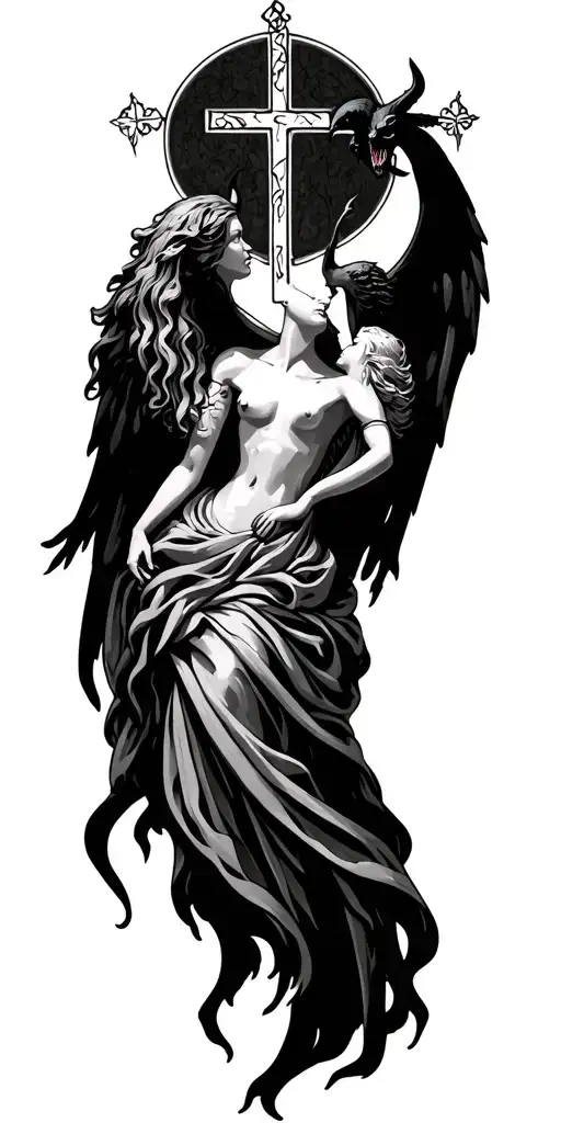 I Want Un Catholique Catholique With Ange And Devil For My Back