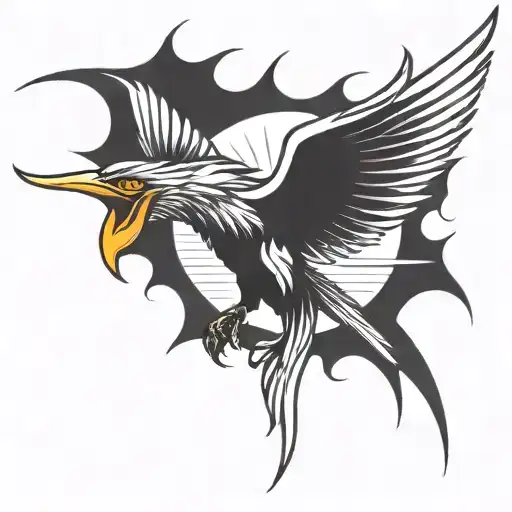 Phoenix Flying Towards The Sun