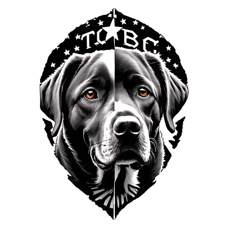 Half Top Gun Fighter Jet And Half A Labrador Footprint