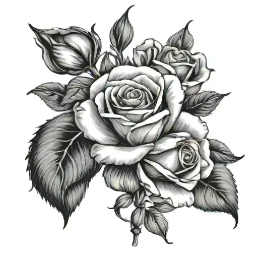 Lisianthus With Small Rose Growing