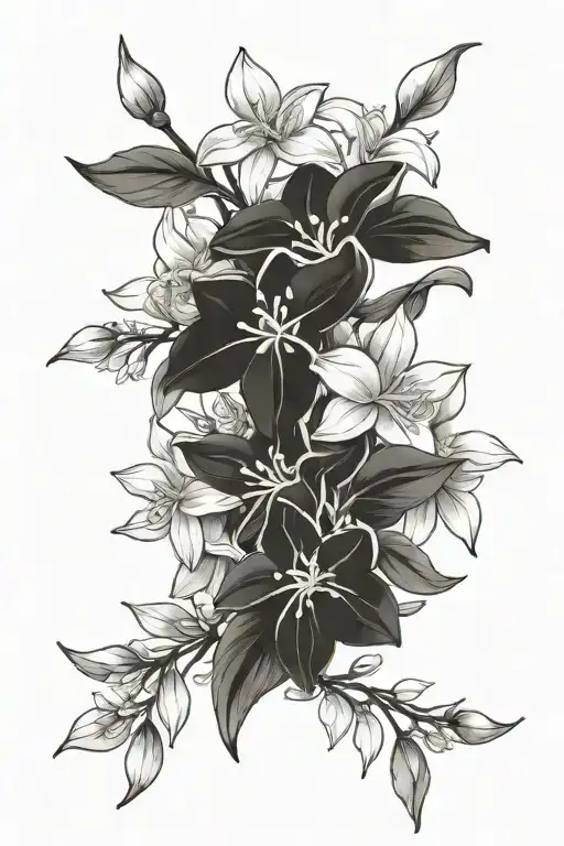 Feminine Jasmin Flowers Growing