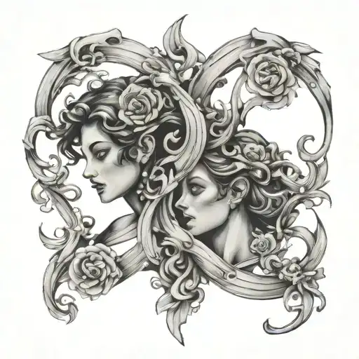 Unforunforgettable With Gemini Sign Intertwined For The Tts