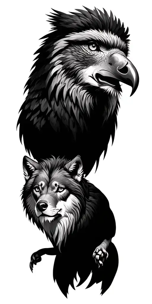 Lion Eagle And Wolf