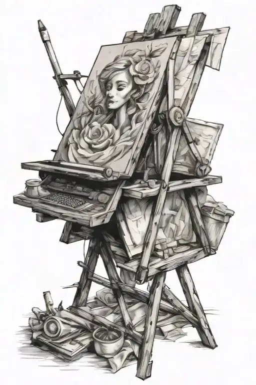 Sketch A Blank Canvas Easel