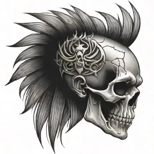 Skull With A Mohawk Transformed