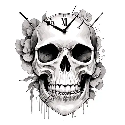 Skull And Clock