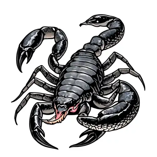 Scorpion With Snake Wrapped