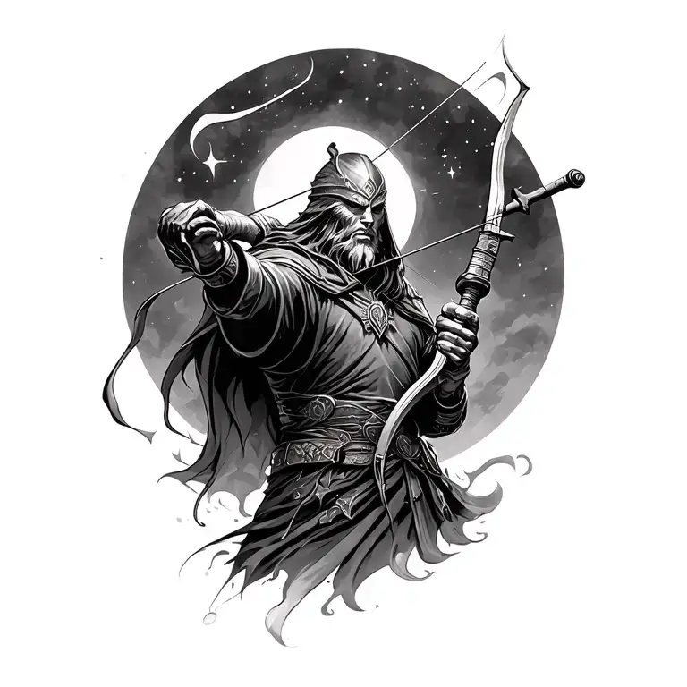 Orion The Hunter Aiming A Bow