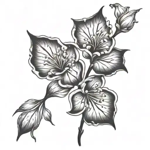 May Birth Flower Two Stems Intertwined