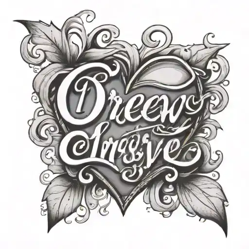 Name Drew In Cursive With Heart
