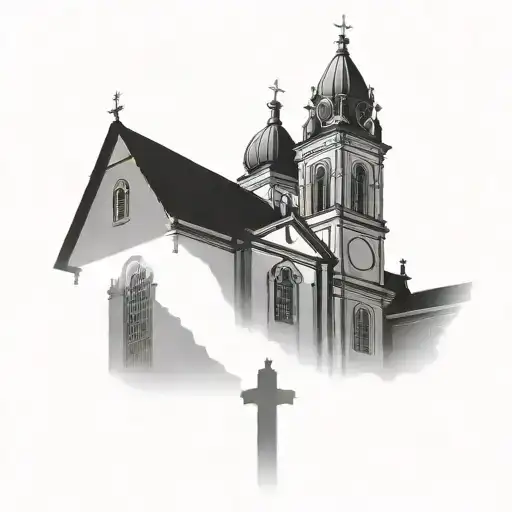 Mission Church Silhouette