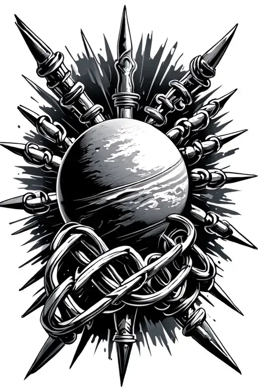 Flail Spiked Planet Chain Handle