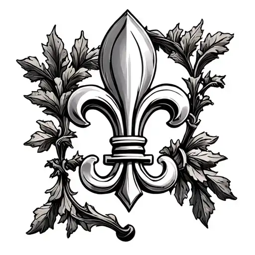 Fleur De Lys Card Of France Balance Oak