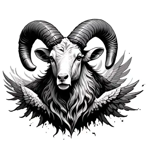 Ram Horns Busting Through The Gates Of Heaven Gates